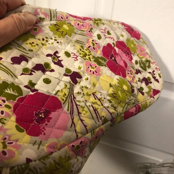 Vera Bradley women pink and lime handbag, 12 x 9 x 5 - Picture 14 of 16